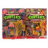 (2) 1989 TMNT ACTION FIGURES MOC