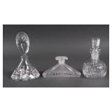 (3) CRYSTAL PERFUME BOTTLES WATERFORD BROSSE