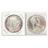 COINS: TWO SILVER COINS, THALER