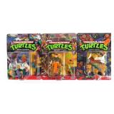 (3) 1989 TMNT PLAYMATES ACTION FIGURES MOC