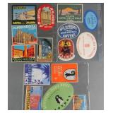 GROUP OF VINTAGE LUGGAGE TRUNK LABELS