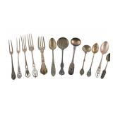 STERLING SILVER, SMALL SERVING PCS (12)