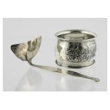STERLING FOOD PUSHER & NAPKIN RING