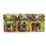 (3) 1991 TMNT MOVIE VILLAINS ACTION FIGURES MOC