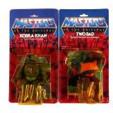 (2) 1983 MOTU Kobra Khan & Two Bad MOC