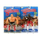(2) 1985 WWF Junkyard Dog & George Steele MOC