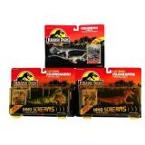 (3) 1993 Jurassic Park Dinosaur Figures MOC