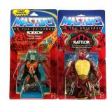 (2) 1985 MOTU Rattlor & Rokkon Figures MOC