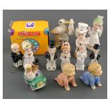 (8) MARRIAGE AND BABY RELATED SALT PEPPER SHAKERS