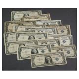 (15) U.S. $1 SILVER CERTIFICATES