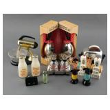 (8) VINTAGE KITCHEN SALT AND PEPPER SHAKER SETS