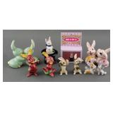 (7) NOVELTY BUNNY RABBIT SALT PEPPER SHAKER SETS