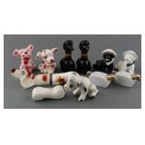 (6) VINTAGE COLLECTIBLE DOG SALT PEPPER SHAKERS