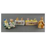 (4) SETS VINTAGE NODDER SALT PEPPER SHAKER SETS