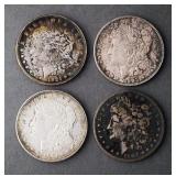 (4) MORGAN SILVER DOLLARS 1902-1921