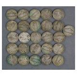 (26) JEFFERSON 35% SILVER WARTIME NICKELS