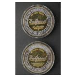 (2) ATLANTIC CITY 'THE GRAND' COLLECTOR TOKENS