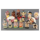 (8) VINTAGE NATIVE AMERICAN SALT PEPPER SHAKERS