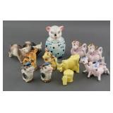 (7) VINTAGE COW BOVINE SALT PEPPER SHAKER SETS