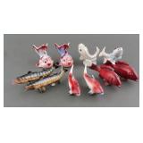 (5) FISH THEMED SALT AND PEPPER SHAKER SETS