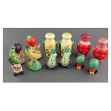 (6) ANTHROPOMORPHIC VEGGIE FRUIT SALT PEPPER SETS