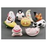 (5) VINTAGE CLAY ART SALT AND PEPPER SHAKER SETS