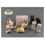 (6) VINTAGE CAT SALT AND PEPPER SHAKER SETS