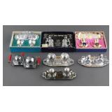 (7) NOVELTY METAL SALT AND PEPPER SHAKER SETS