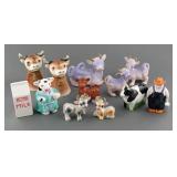 (5) VINTAGE COW SALT AND PEPPER SHAKER SETS