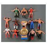 (11) WWF LJN BENDIES FIGURES & WRESTLING TIMER
