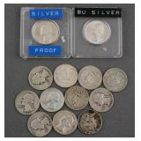 (13) SILVER WASHINGTON QUARTERS