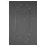 14K WHITE GOLD BOX CHAIN NECKLACE