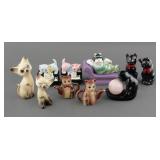 (6) NOVELTY CAT FELINE SALT PEPPER SHAKER SETS