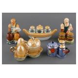 (5) VINTAGE LUSTERWARE SALT AND PEPPER SETS
