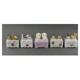 (5) SETS VINTAGE NODDER SALT PEPPER SHAKER SETS