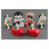 (4) VINTAGE BETTY BOOP SALT PEPPER SHAKER SETS