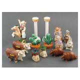 (8) VINTAGE TEXAS THEME SALT PEPPER SHAKER SETS
