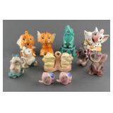 (7) VINTAGE ELEPHANT SALT AND PEPPER SHAKERS