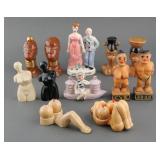 (8) VINTAGE RISQUE SALT AND PEPPER SHAKER SETS