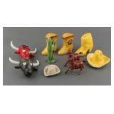 (5) VINTAGE WESTERN SALT AND PEPPER SHAKER SETS