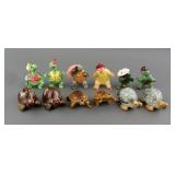 (6) VINTAGE TURTLE SALT AND PEPPER SHAKER SETS