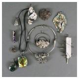 STERLING & GUY VIDAL JEWELRY TRAY LOT