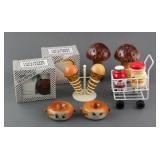(6) VINTAGE FOOD RELATED SALT PEPPER SHAKER SETS