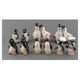(6) SETS VINTAGE PENGUIN SALT AND PEPPER SHAKERS