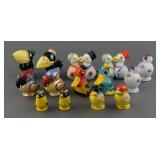 (8) ANTHROPOMORPHIC BIRD SALT PEPPER SHAKERS