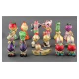 (8) ANTHROPOMORPHIC PRODUCE SALT PEPPER SHAKERS