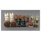 (7) NOVELTY ALASKA ESKIMO SALT PEPPER SHAKER SETS