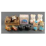 (6) NOVELTY PIG SALT AND PEPPER SHAKER SETS