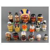 (8) VINTAGE NATIVE AMERICAN SALT PEPPER SHAKERS