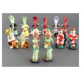 (7) ANTHROPOMORPHIC FIGURES SALT PEPPER SHAKERS